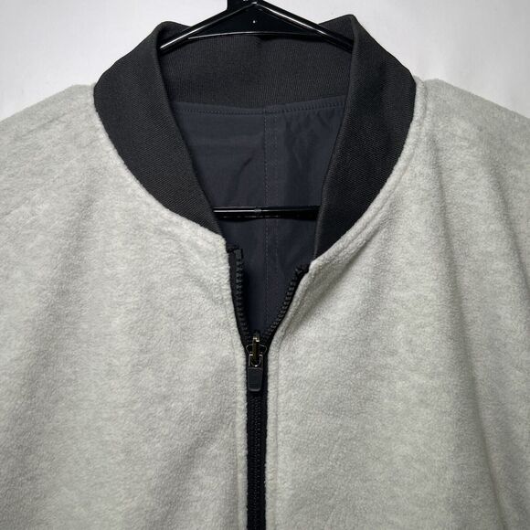 MSX By Michael Strahan Full Zip Reversable Jacket Mens Size Large Gray Fleece - Picture 12 of 16